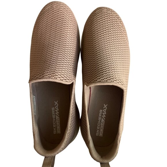 Skechers Taupe Mesh Go Walk Joy Slip On Sneakers Shoes Comfort Size 7 Box - Picture 7 of 12